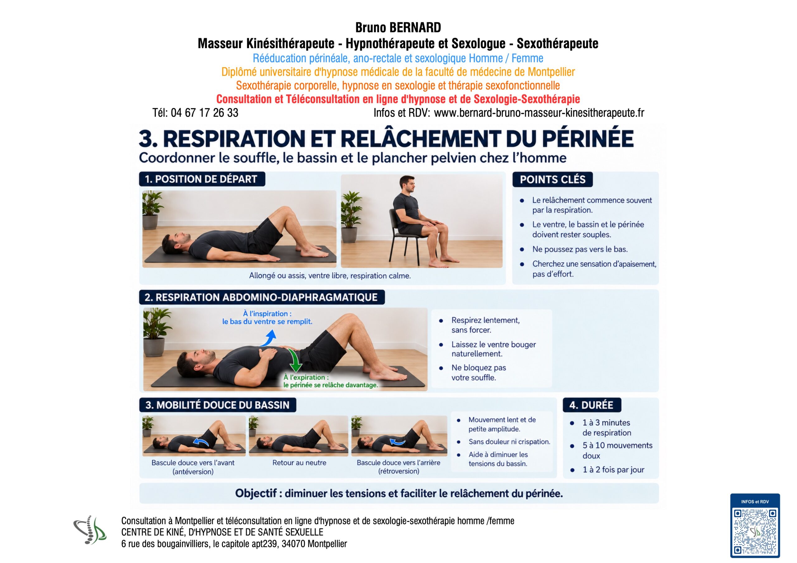 exercices de relâchement du périnée homme